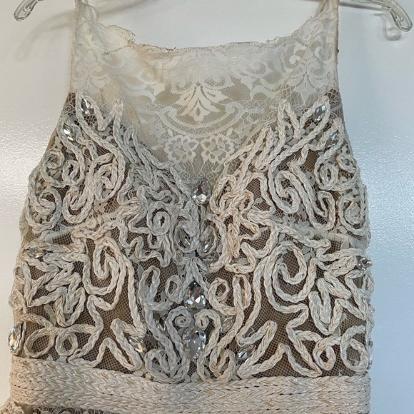Sherri hill size 0 white pageant dress